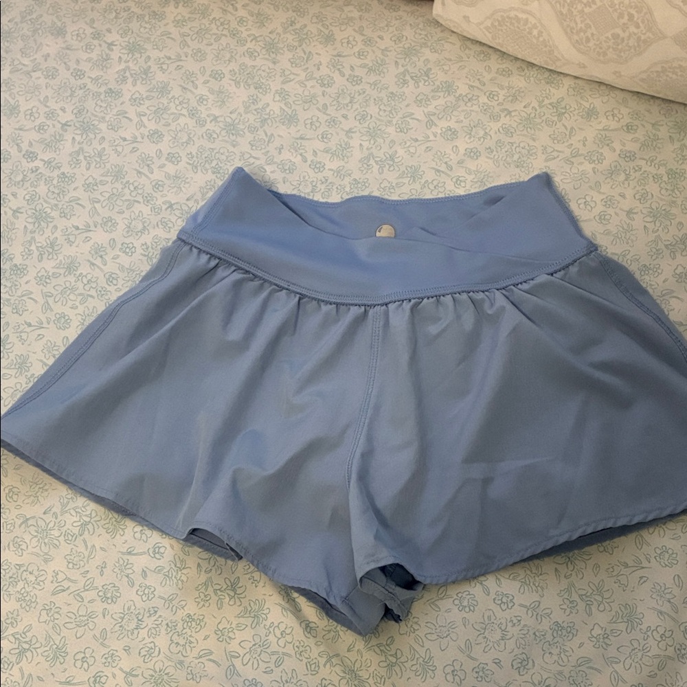 Yogalicious Light Blue Women's Athletic Shorts